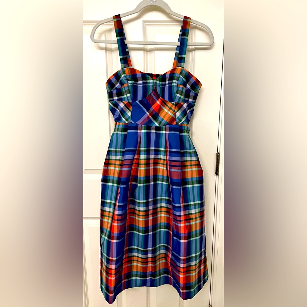 Anthropologie Maeve Plaid Convertible Dress